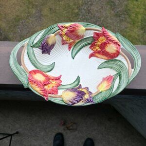 Fitz & Floyd Floral Oval Serving Dish – 1995 Vintage